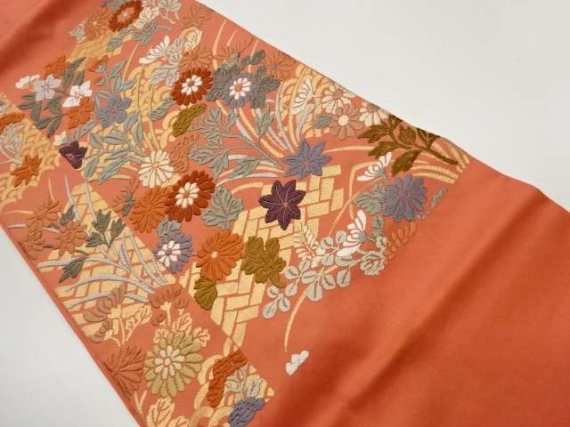 JAPANESE NAGOYA OBI / KARA-ORI / WOVEN SEIGAIHA